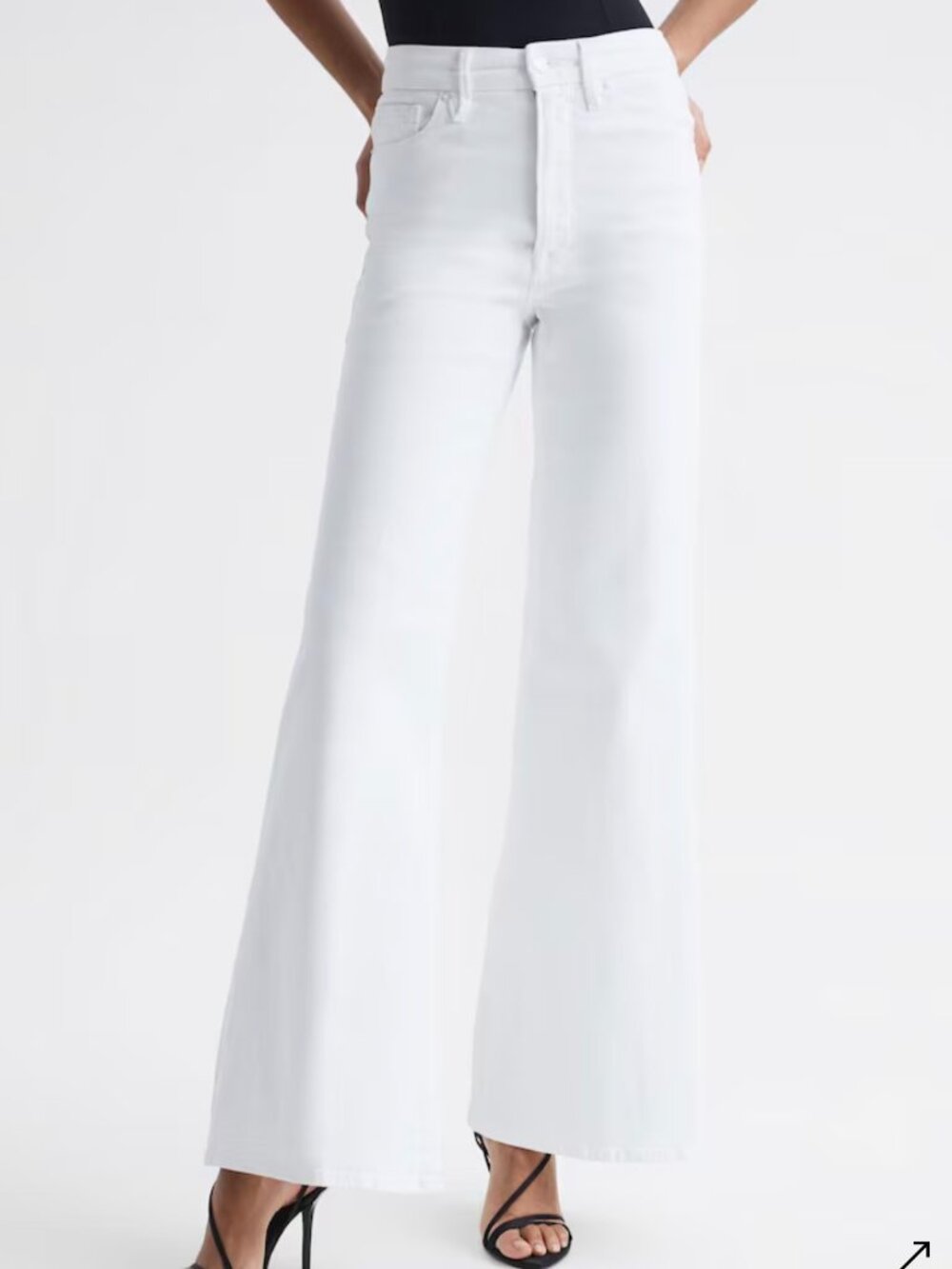 Good American Palazzo Jeans in White - Size 12/31